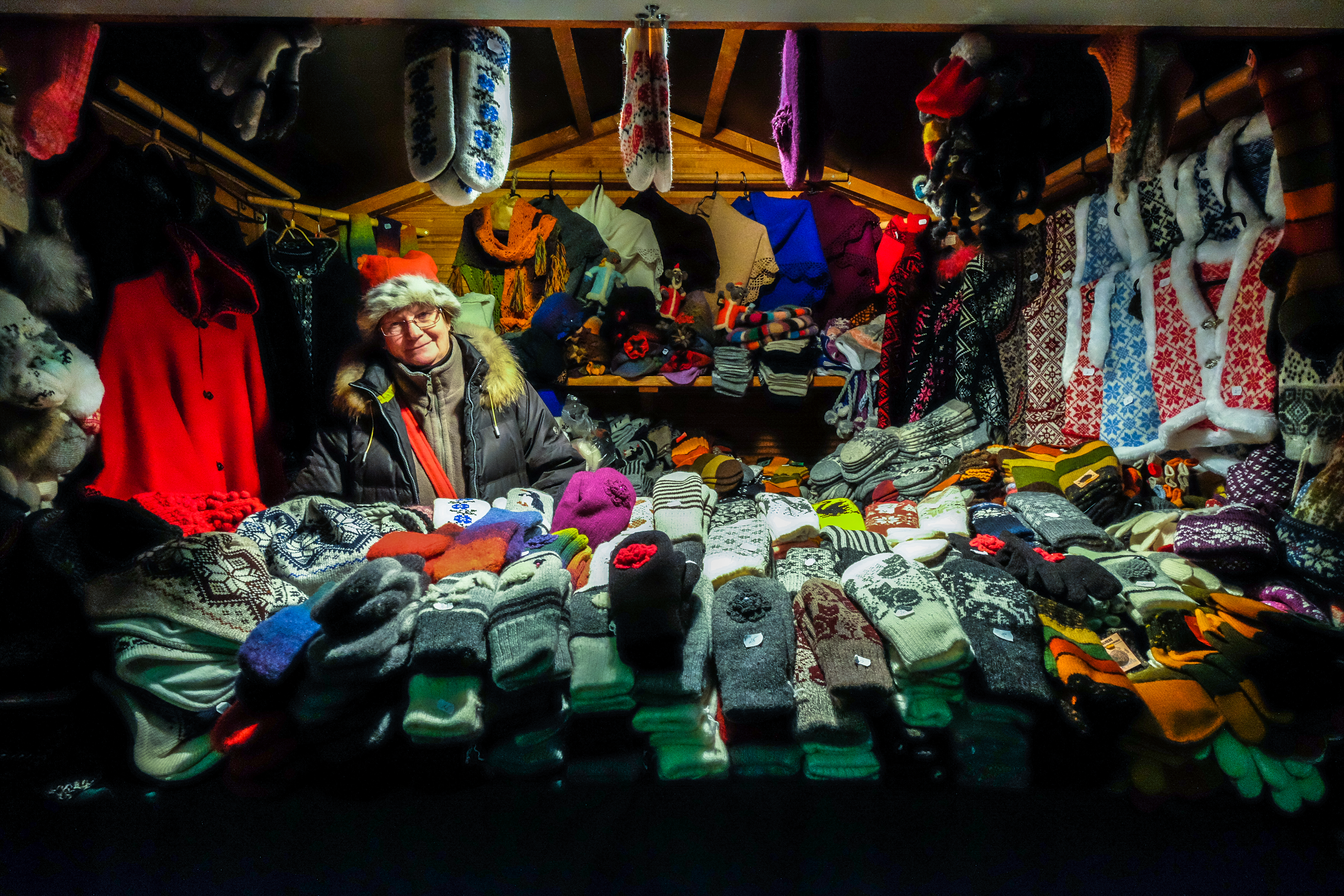 christmas market woolens